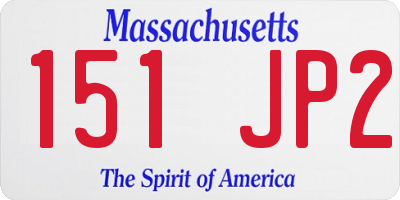 MA license plate 151JP2