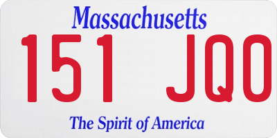 MA license plate 151JQ0
