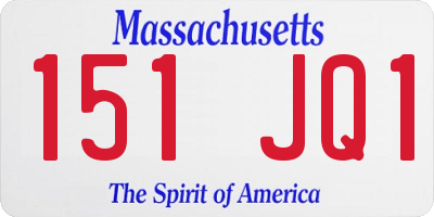 MA license plate 151JQ1