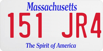 MA license plate 151JR4
