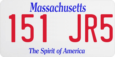 MA license plate 151JR5