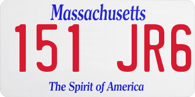 MA license plate 151JR6