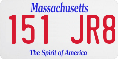 MA license plate 151JR8