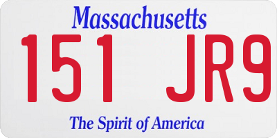 MA license plate 151JR9