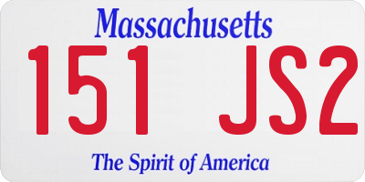 MA license plate 151JS2