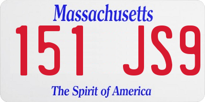 MA license plate 151JS9