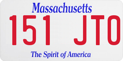 MA license plate 151JT0