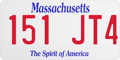 MA license plate 151JT4