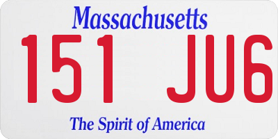 MA license plate 151JU6