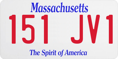 MA license plate 151JV1