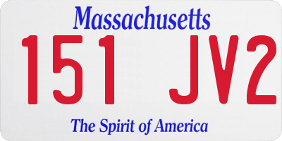 MA license plate 151JV2