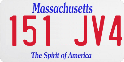 MA license plate 151JV4