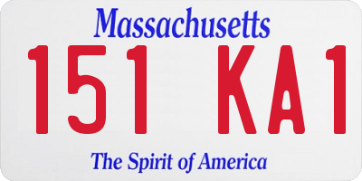 MA license plate 151KA1