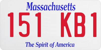 MA license plate 151KB1