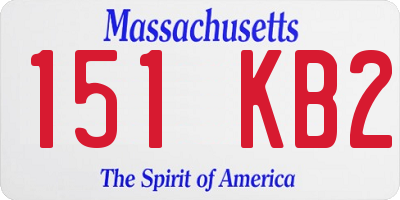 MA license plate 151KB2
