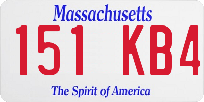 MA license plate 151KB4