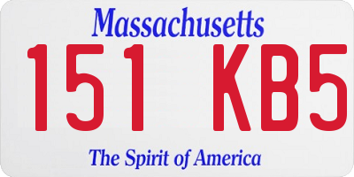 MA license plate 151KB5