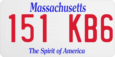 MA license plate 151KB6