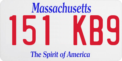 MA license plate 151KB9