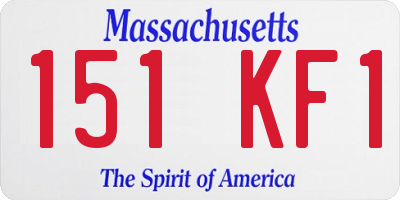 MA license plate 151KF1