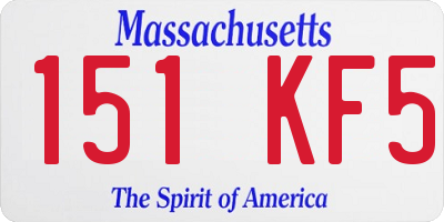 MA license plate 151KF5