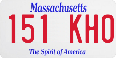 MA license plate 151KH0