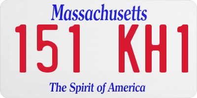 MA license plate 151KH1