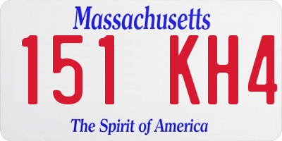 MA license plate 151KH4