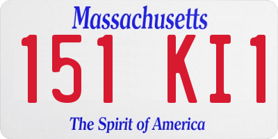 MA license plate 151KI1