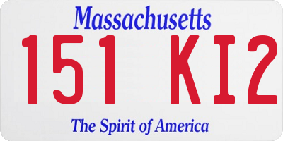 MA license plate 151KI2