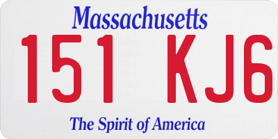 MA license plate 151KJ6