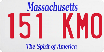 MA license plate 151KM0