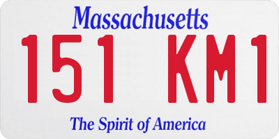 MA license plate 151KM1