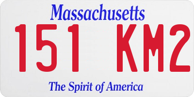 MA license plate 151KM2