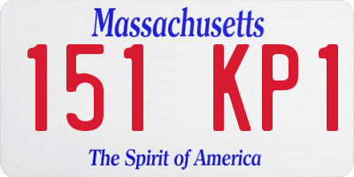 MA license plate 151KP1