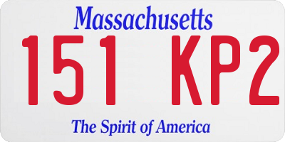 MA license plate 151KP2