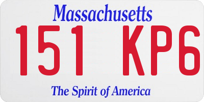 MA license plate 151KP6
