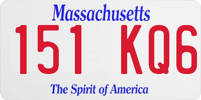 MA license plate 151KQ6