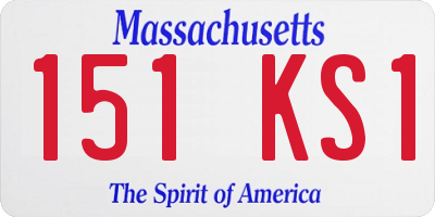 MA license plate 151KS1