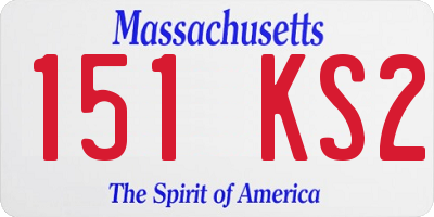 MA license plate 151KS2