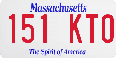 MA license plate 151KT0