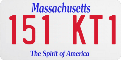 MA license plate 151KT1