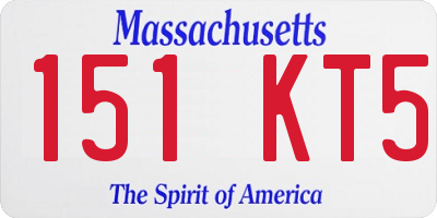 MA license plate 151KT5