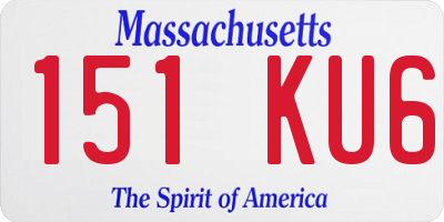 MA license plate 151KU6