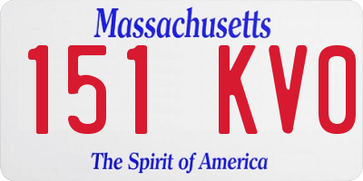 MA license plate 151KV0