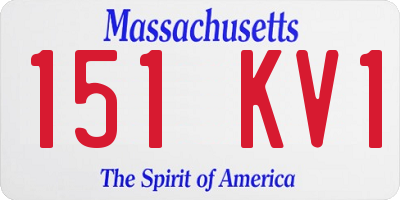 MA license plate 151KV1