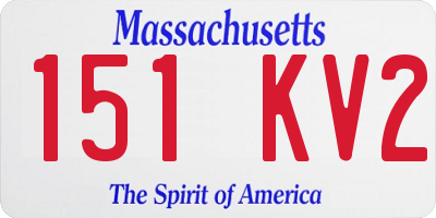 MA license plate 151KV2