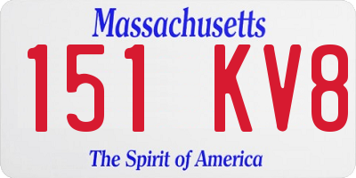 MA license plate 151KV8