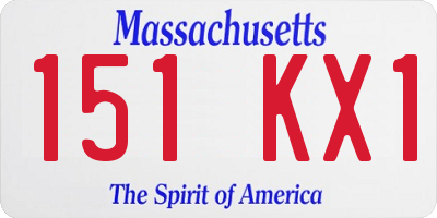 MA license plate 151KX1