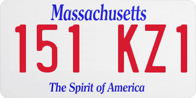 MA license plate 151KZ1